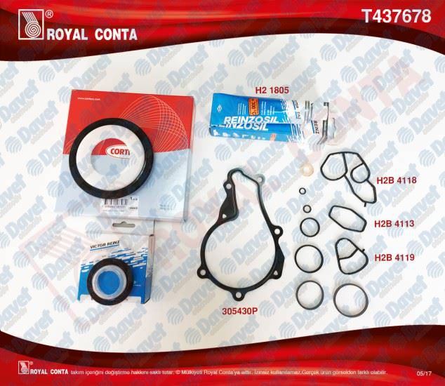 ROYAL T437678 Alt Takim Conta Reinz Keceli-Subap Lastksiz-S.K.C Haric P107-P206-P307-Nemo-Bipper-P207-C1-C2-C3-Xsara Ii 1.4hdi Dv4-Fiesta-Fusion 1.4tdci  ####
